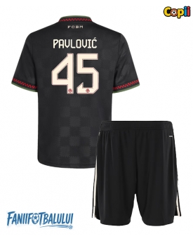Bayern Munich Aleksandar Pavlovic #45 Echipament de Fotbal Replică 2025-26 Copii Treilea (+ Șorturi)